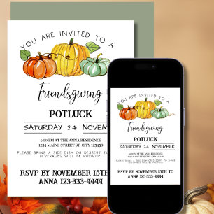 Friendsgiving Potluck Einladung