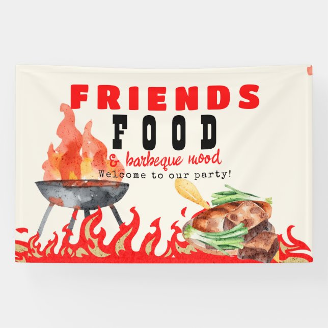 Friendsgiving Potluck GRILLEN Cook Off Erntedank Banner (Horizontal)