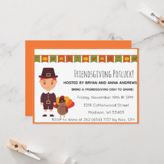 Friendsgiving Potluck Pilgrim Türkei Einladung