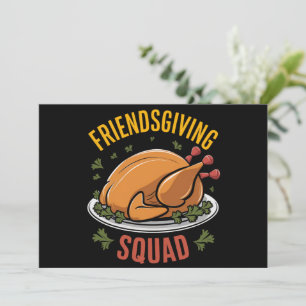 Friendsgiving-Squad-Puten-Essen-Geschenk passend Feiertagskarte