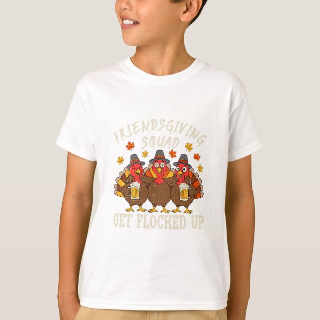 Friendsgiving Squad Turkey Thanksgiving Friends Dr T-Shirt (Vorderseite)