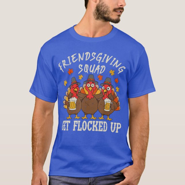 Friendsgiving Squadurkeyhanksgiving Friends Drinki T-Shirt (Vorderseite)