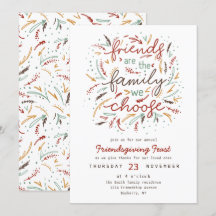 Friendsgiving Typografy Erntedank Dinner