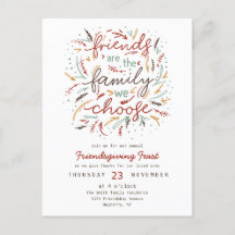 Friendsgiving Typografy Erntedank Dinner