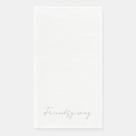 Friendsgiving White Sage Text Serviette