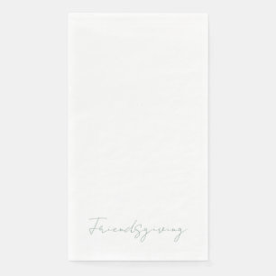 Friendsgiving White Sage Text Serviette