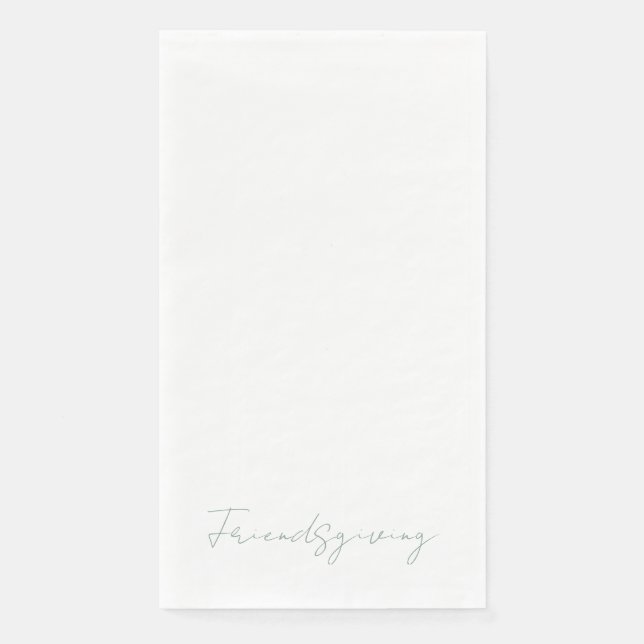 Friendsgiving White Sage Text Serviette (Vorderseite)