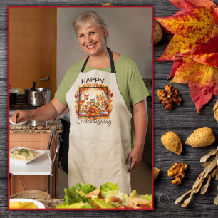 Friendsgiving Woodland Animes Herbstleaves Schürze