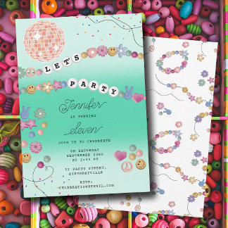 Friendship Bracelet Girl Jewelry Birthday Party Einladung