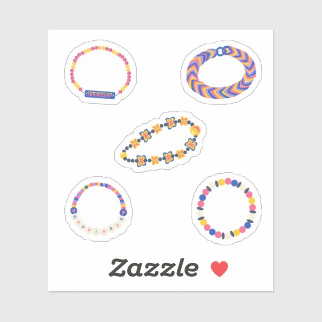 Friendship Bracelet Stickers Aufkleber (Blatt)