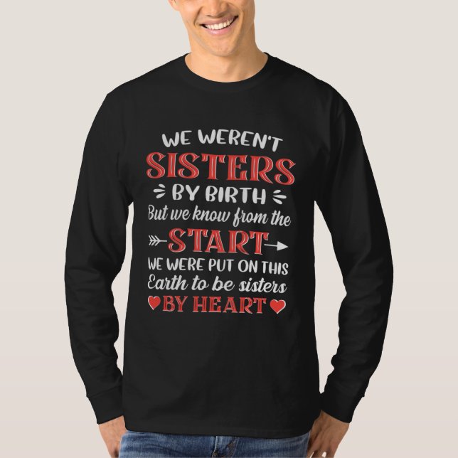 Friendship Day  Sisters Heart Graphic Plus Size T-Shirt (Vorderseite)