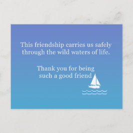 Friendship Greeting Card To Say "Thank you"  Postkarte