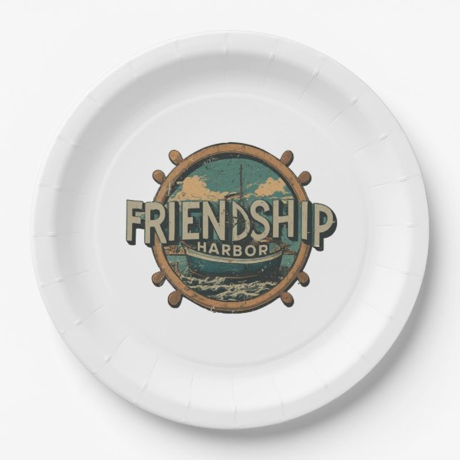 Friendship Harbor Pappteller (Vorderseite)