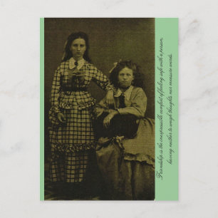 Friendship is the Unauslöschlich Comfort. Postkarte