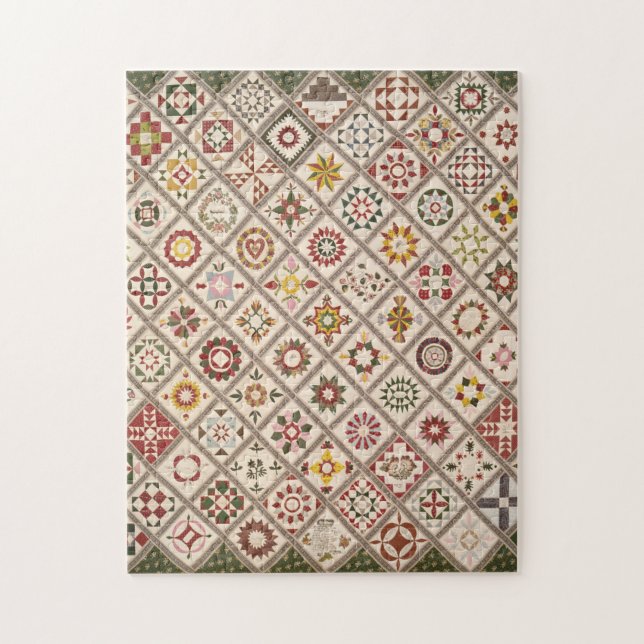 Friendship quilt in neutral shades puzzle (Vertikal)