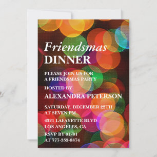 Friendsmas Einladung Dinner Confetti Sparkle