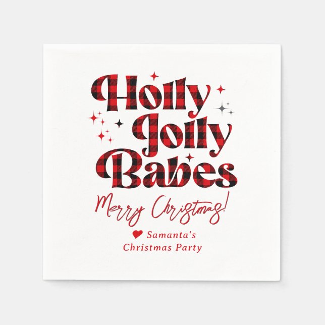 Friendsmas Girls Night Ladys Weihnachtsschlummer Serviette (Vorderseite)