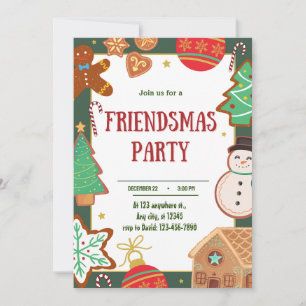 Friendsmas Party Digitale Einladung, Chritsmas Einladung