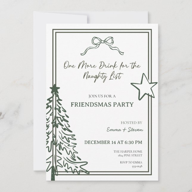 Friendsmas Party Einladung (Vorderseite)