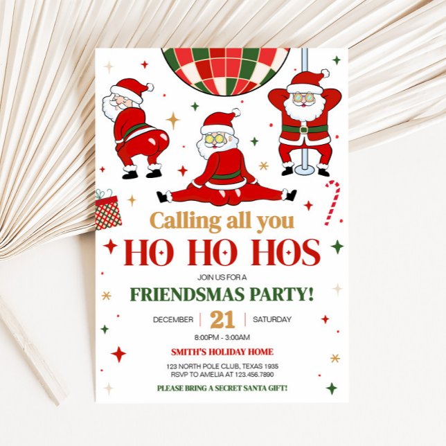 Friendsmas Santa Funny Weihnachts-Party Einladung (Friendsmas Santa Christmas Party Invitation
)
