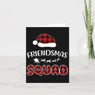 Friendsmas Squad Funny Xmas Light Family Matching Karte