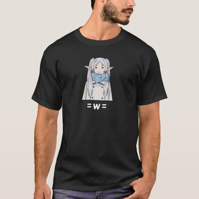Frieren niedlich =3= Gesichts-Anime japanisch T-Shirt (Vorderseite)