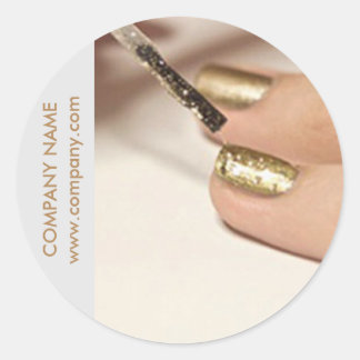 Fries Beauty Nail Artist Nagelsalon Runder Aufkleber