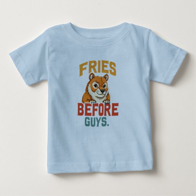 "Fries Before Typ" Baby T-shirt (Vorderseite)