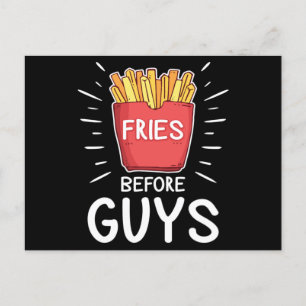Fries Before Typ Funny Gift Food Lover Valentines Postkarte