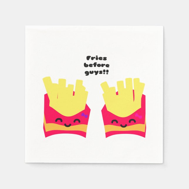 Fries Before Typ! Serviette (Vorderseite)