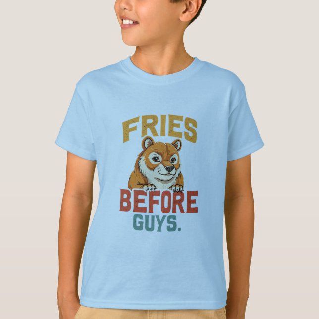 "Fries Before Typ" T-Shirt (Vorderseite)