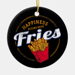 Fries Chips Snack Vintages Potato oder Französisch Keramik Ornament