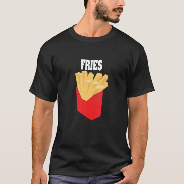 Fries Couples Halloween Costume Burger T-Shirt (Vorderseite)