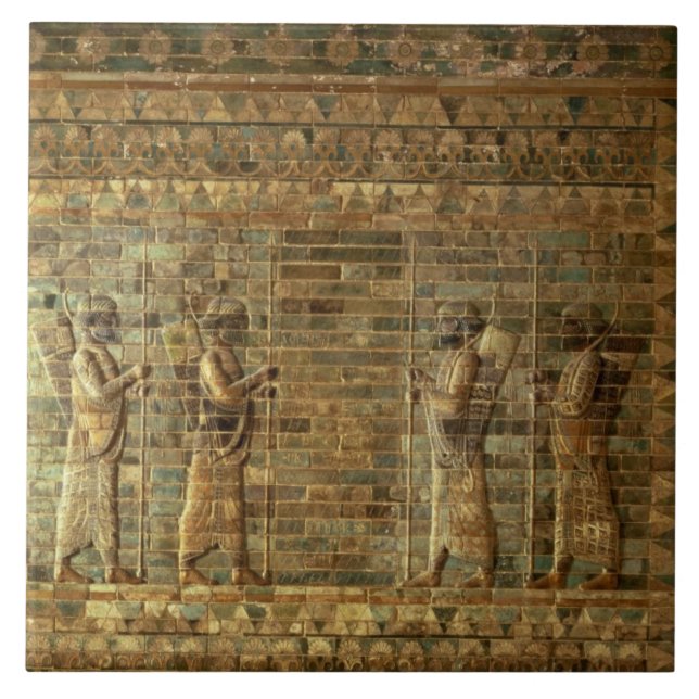 Fries der Bogenschützen des persischen Schutzes Fliese (Vorderseite)