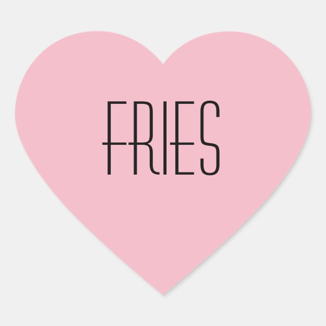 Fries Heart Sticker (Vorderseite)