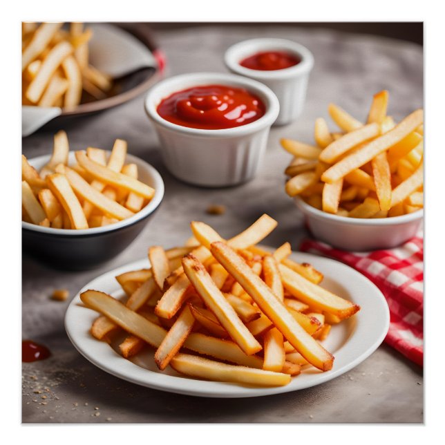 Fries & Ketchup Poster (Vorderseite)