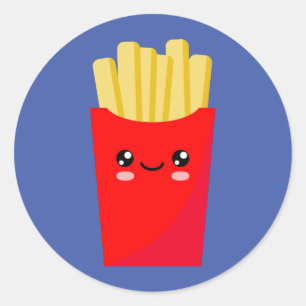 Fries Runder Aufkleber