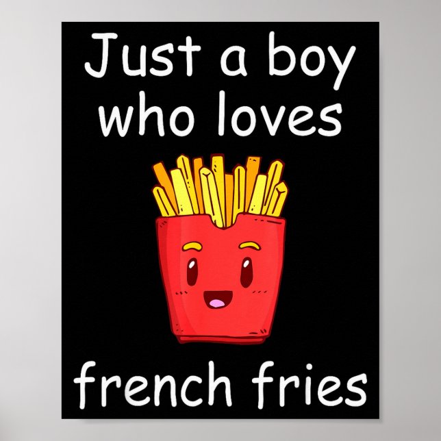 Fries Shirt Funny French Fries Lover Cool French F Poster (Vorne)