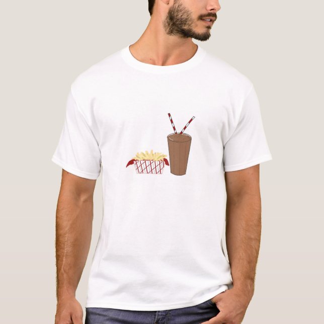 Fries und ein Milchshake T-Shirt (Vorderseite)