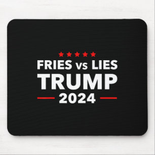 Fries Vs Lies Trump 2024 French Fries Trump Vance Mousepad