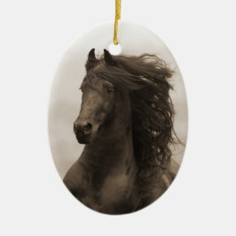 Friese Runs Horse Holiday Ornament