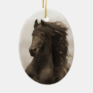 Friese Runs Horse Holiday Ornament