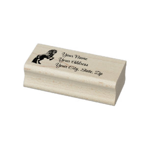 Friesen/Hengst schwarz, Persönlicher Adressstempel Gummistempel
