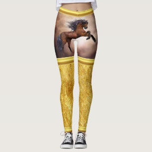Friesenpferd mit scheußlichen Wolken Leggings