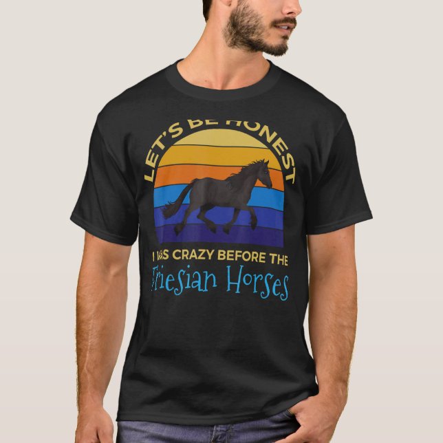 Friesenpferdebekleidung   Große Pferde  Design T-Shirt (Vorderseite)