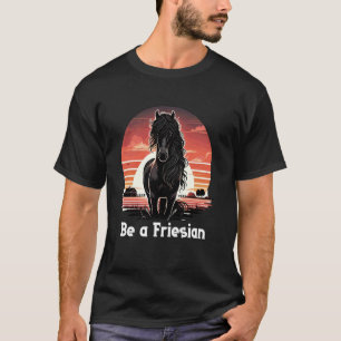 Friesenpferdeliebhaber Majestätisches Friesenpferd T-Shirt
