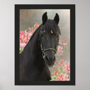 Friesian DIAMOND ~ Portrait 3 - Poster