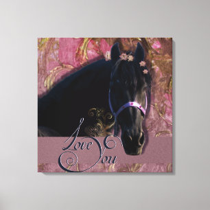 Friesian DIAMOND Portrait - Wrapped Canvas Leinwanddruck