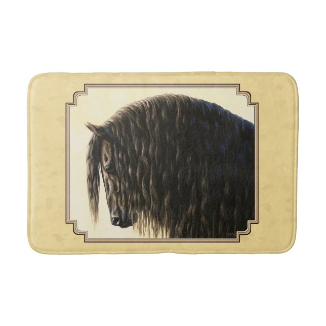 Friesian Draft Horellow Badematte (Vorderseite)