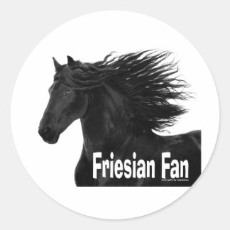 Friesian Fan Runder Aufkleber